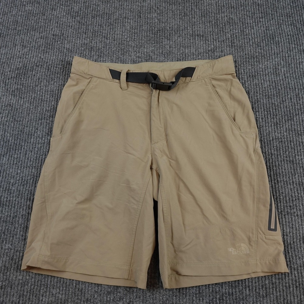 The North Face Shorts Mens 32 Beige Belted 10 Inseam Hiking Trail Pockets